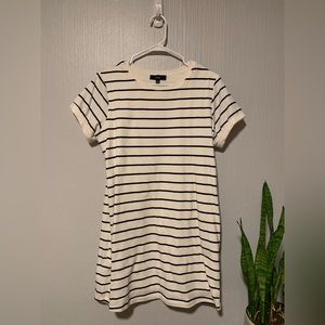 Lulus black & white stripe t shirt dress